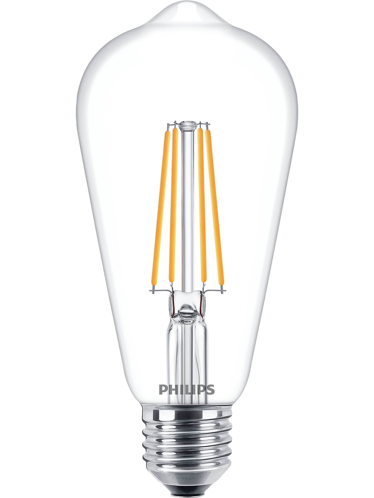 Philips LED-Lampe Classic Edison 7W/827 (60W) Clear E27
