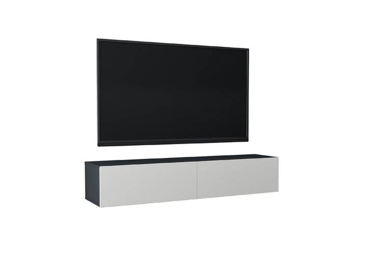 Mai & Mai Lowboard TV-Board Fernsehschrank modern wandmontiert aus Holz H: 30 cm, Griffloses / Soft-Close Design