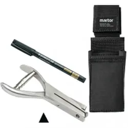 Dreifke® Vorteils-Set zur Prüfplakettenmarkierung, Lochzange, Faserschreiber, Gürteltasche