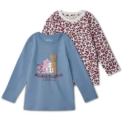Tchibo - 2 Kinder-Langarmshirts - Mädchen - Gr. 98/104 - creme