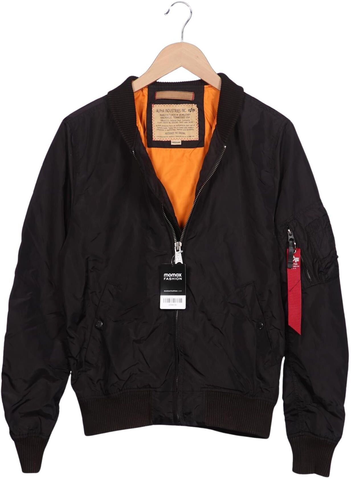 Alpha industries Herren Jacke, Schwarz, Gr. M, Synthetik - Second Hand