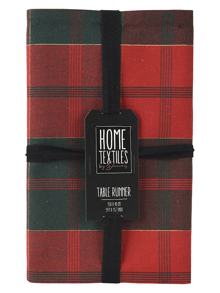 Kaeming Tischläufer in Rot/ Grün - (L)150 x (B)30 cm - onesize