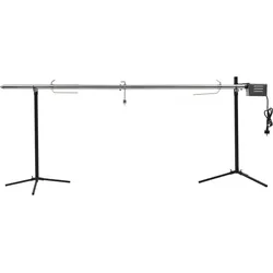 vidaXL Automatischer Grillspieß mit Motor Edelstahl 207×45×81 cm