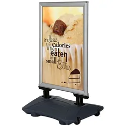 update displays Kundenstopper »WindPro Plus« A1 silver silber, 72x118x53 cm