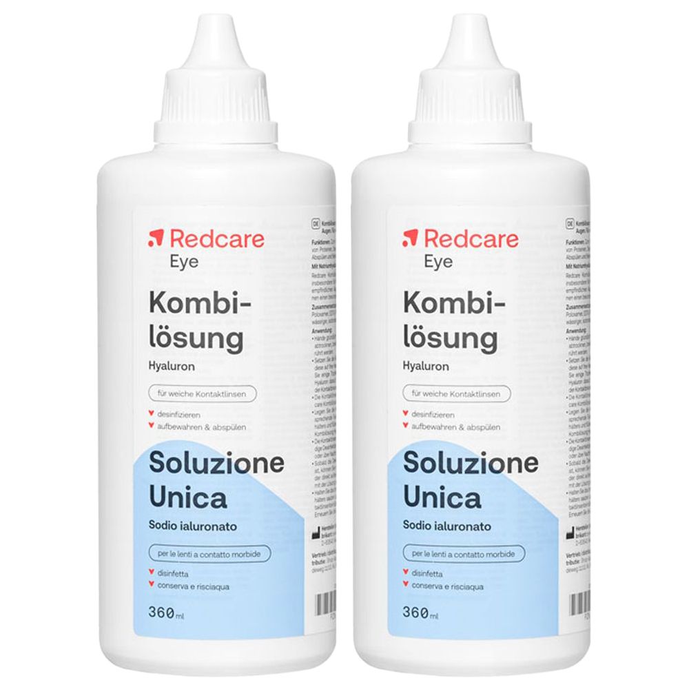 Redcare Kombilösung Hyaluron Doppelpack 2x360 ml Aufbewahrungslösung