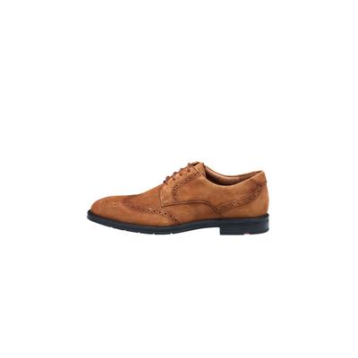 Budapester LLOYD "X-MOTION 140", Herren, Gr. 7, braun (cognac), Leder, gemustert, Basic, Schuhe, mit herausnehmbarem Fußbett