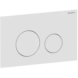 Geberit Sigma 40 Round Betätigungsplatte 115628JT1 Round, weiß matt / easy-to-clean-beschichtet, für 2-Mengen-Spülung, Round