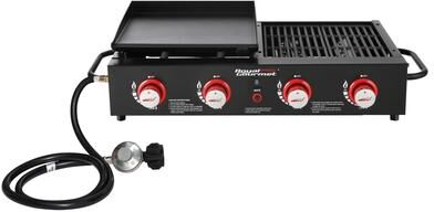 Royal Gourmet GD4002T 4-Burner Portable Grill & Griddle Combo, for Outdoor Cooking, 40,000 BTU, Black