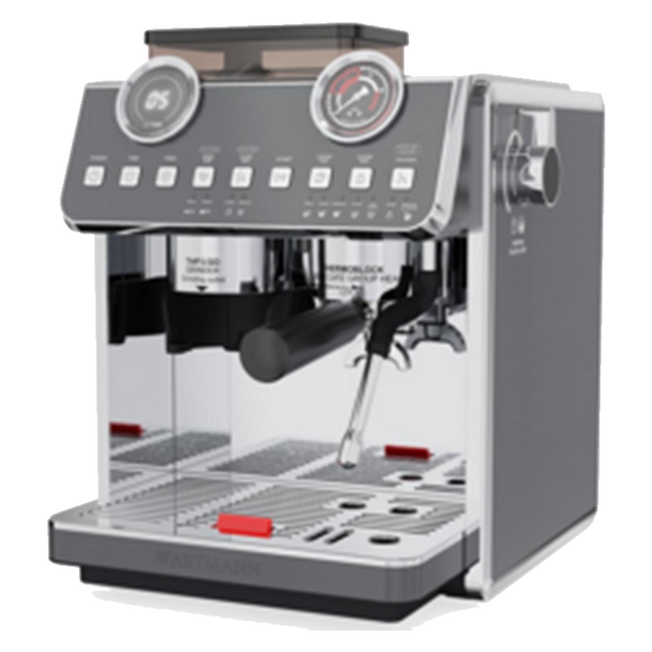 Wartmann Espressomaschine mit integrierter Kaffeemühle und drehbarem Dampfrohr (65807396)