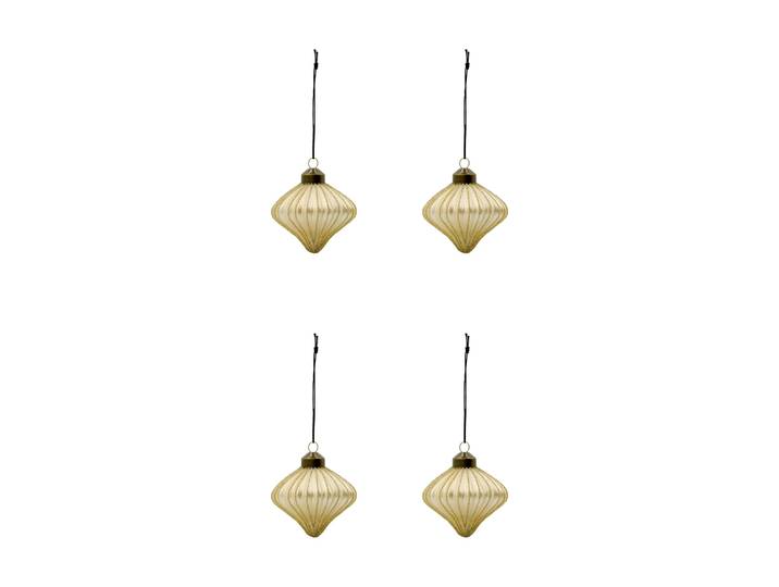 House Doctor Suspension de Noël Spin lot de 4 Champagne