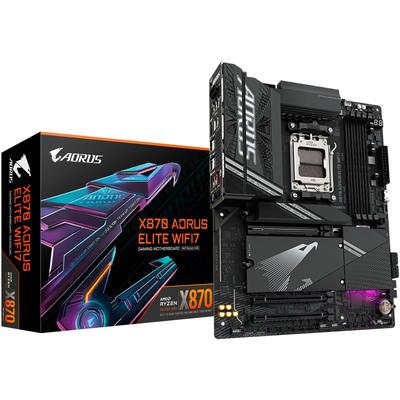 GIGABYTE Mainboard "X870 AORUS ELITE WIFI7 Mainboard - Unterstützt AMD Ryzen 9000 CPUs, 16", schwarz, B:27,2cm H:8,1cm T:34cm, Mainboards