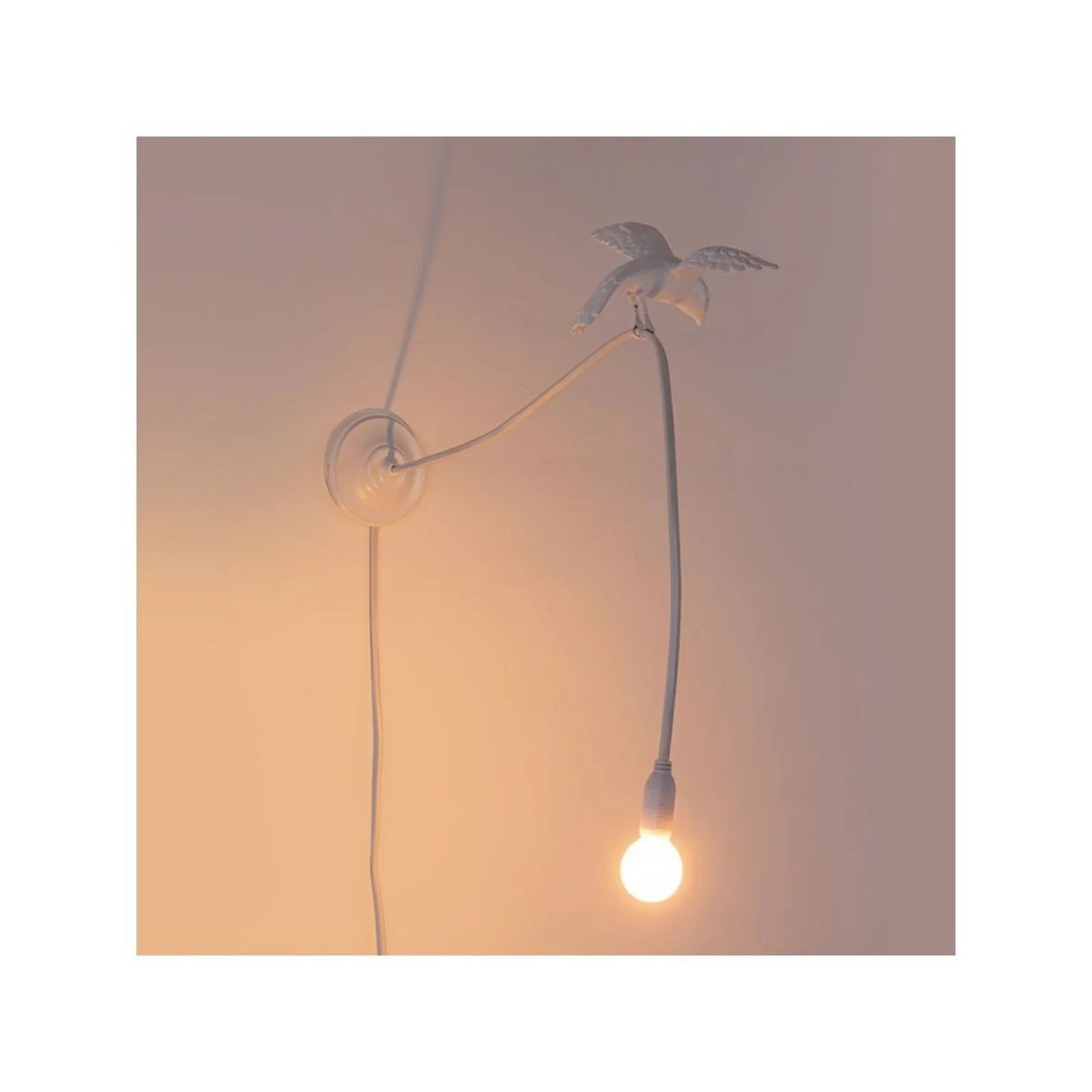 Seletti Sparrow Cruising Wandlamp Wit - Kunststof