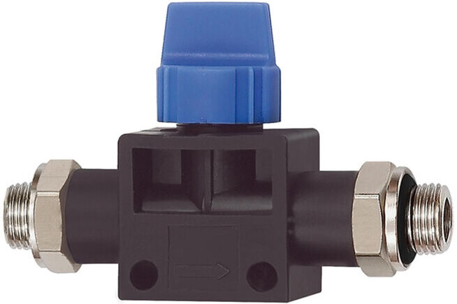 Riegler 3/2-Vanne »Série Bleue«, AG/AG G 3/8, plastique/laiton verni (275.038)