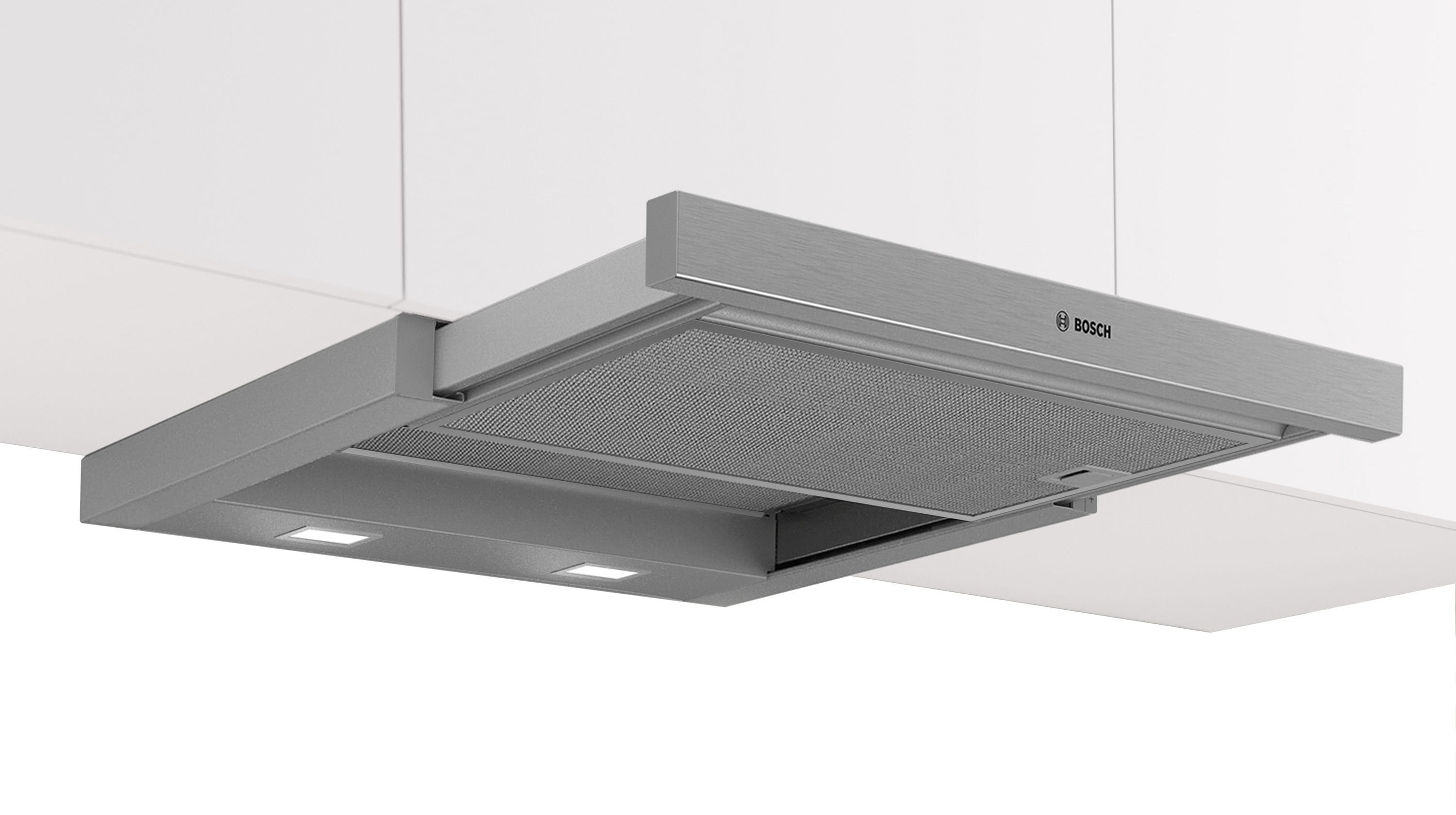Bosch Serie 4 DFR067A52 Abluft/Umluft Dunstabzugshaube/Esse Flachschirmhaube 60 cm (Silber)