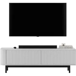 TV-LOWBOARD Aurora Weiß matt 140 cm mit Metallrahmen