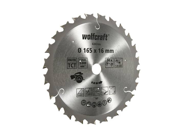 Wolfcraft Akku-Kreissägeblatt HM ⌀ 16.5 cm