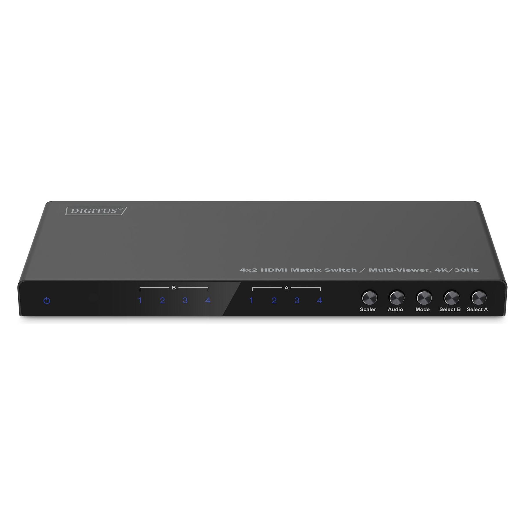 Digitus 4x2 HDMI Matrix Switch / Multi-Viewer, 4K/30Hz (DS-55345)