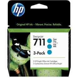 HP 711 3er-Pack Cyan DesignJet Tintenpatronen, 29 ml
