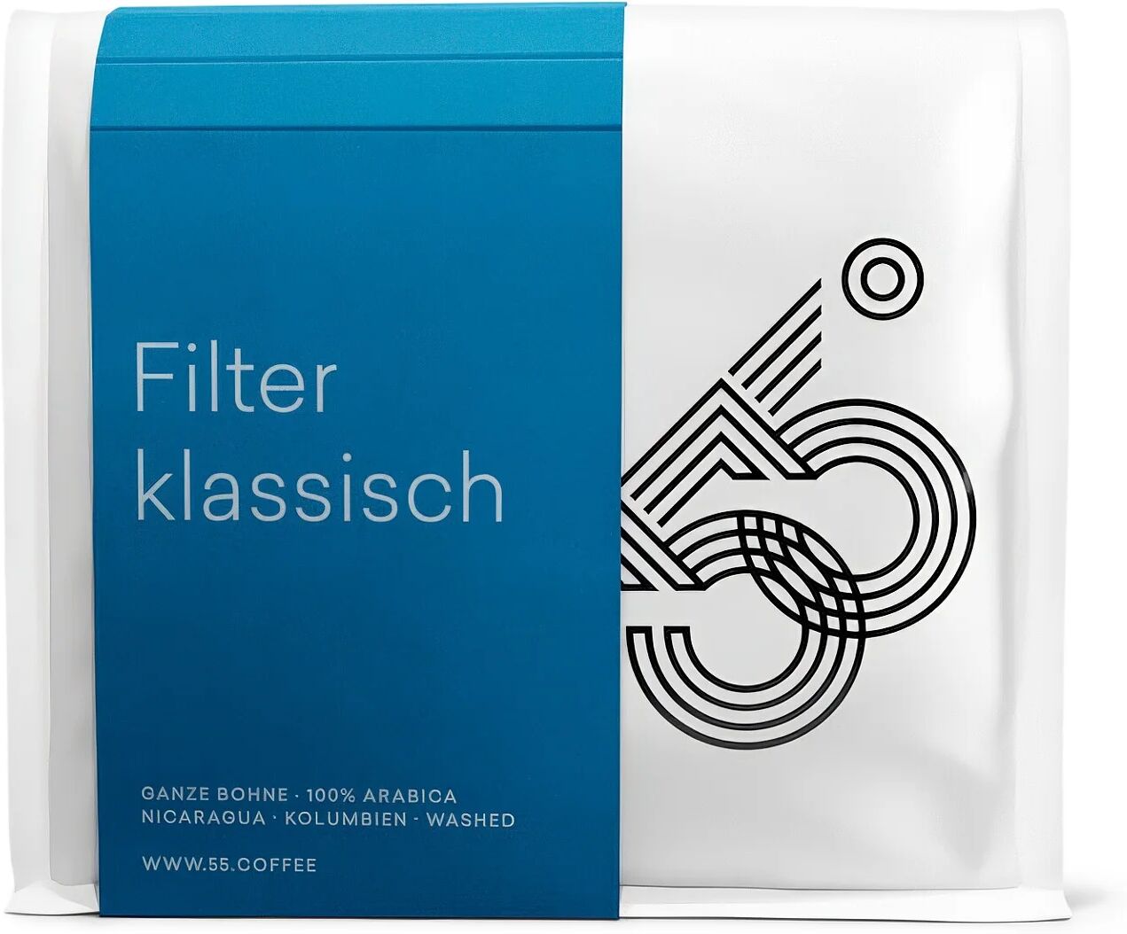 55 Degrees - Filter klassisch - 250 g Ganze Bohne - Intensität: 3/6