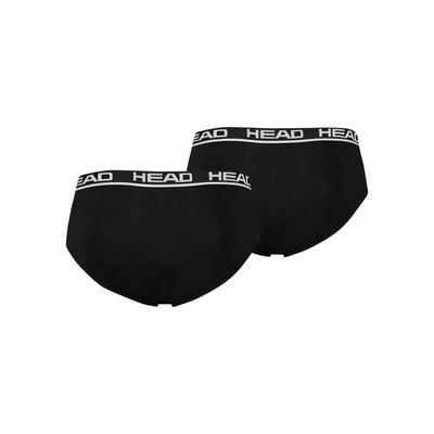 Slip HEAD "HEAD MEN BRIEF", Herren, Gr. L, schwarz, Obermaterial: 95% Baumwolle, 5% Elasthan, bedruckt, unifarben, eng, Unterhosen Slip, ohne Eingriff, Logobund