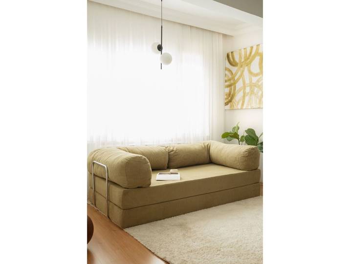Bettsofa Nook Khaki 100% VELVET FABRIC B 200 T 100 cm - Bettsofa