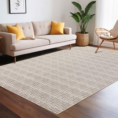Garvee Modern Solid Braided Print Area Rug