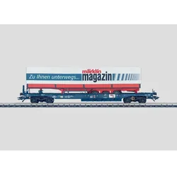 Märklin 47447 H0 Märklin Magazin-H0-Jahreswagen 2003 Einheitstaschenwagen Sdgkms 707 mit LKW-Sattelanhänger, Privat, Ep. V
