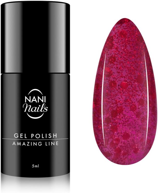 NaniNails NANI Amazing Line Gel Nail Polish shade Crimson Confetti 5 ml