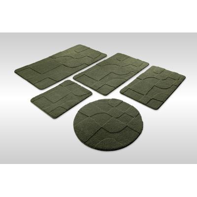 Badematte WECON HOME "Davie", grün (kiefern grün), H:25mm, Polyester, Badematten, Badematte, Badteppich, Hoch-Tief-Effekt, weich, rutschhemmend, waschbar, getuftet