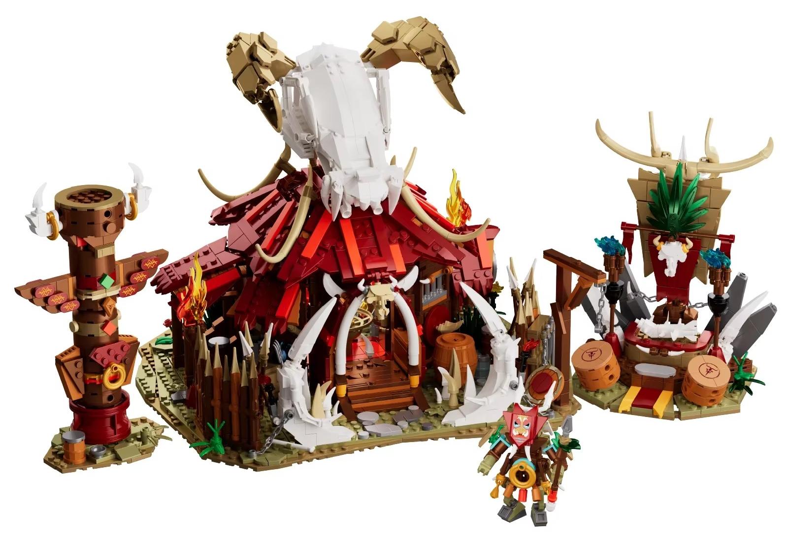 Bonefire Shrine - Modulares Klemmbaustein-Set - Stadtarchitektur - 2098 Teile - Kleine Bausteine - ABS-Kunststoff - Mit Anleitung