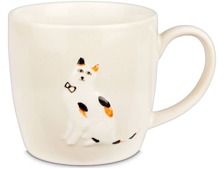 Tasse Katze orange/beige 300ml