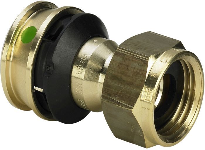 Viega Raxofix Verschraubung 646400 16mmxG 1/2, flachdichtend, SC-Contur, Siliziumbronze