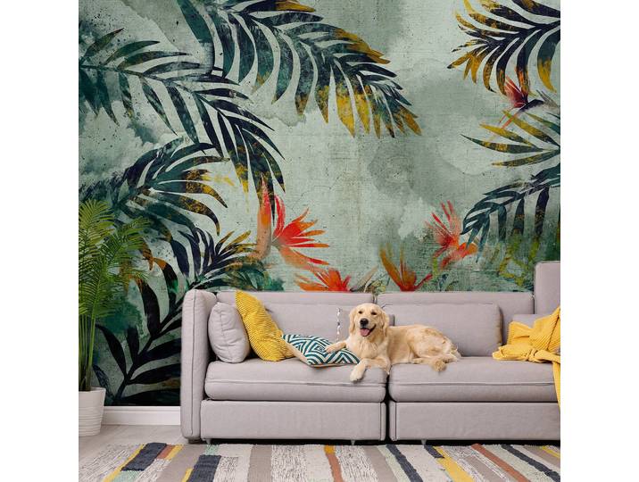 home24 Vlies-fotobehang Jungle Flowers 400cm