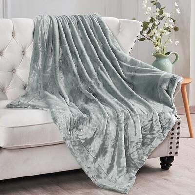 Home Soft Things Plain Fauxfur Throw