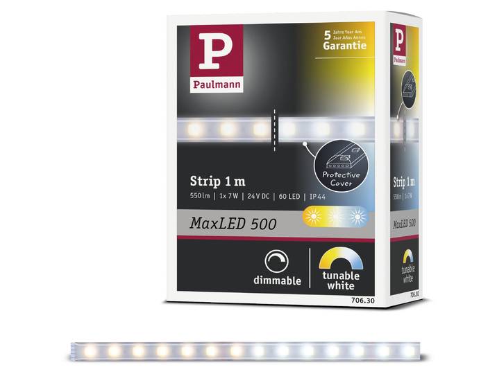 Paulmann MaxLED 500 : Extension de la bande lumineuse LED\, réglage de la température de couleur