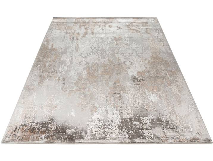 Teppich OBSESSION My Jewel of Obsession 951 , grau (taupe), B:80cm H:7mm L:150cm, Bambusseide, Teppiche, Teppich, Kurzflor, modernes abstraktes Design, besonders hohe Materialdichte