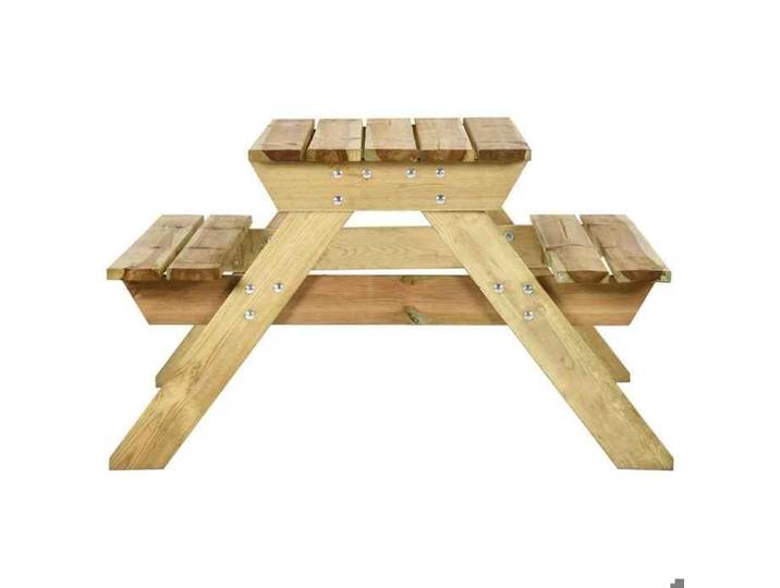 Table à pique-nique - sweety - Table de jardin - et bancs - 110x123x73cm Bois de pin imprégné TT189