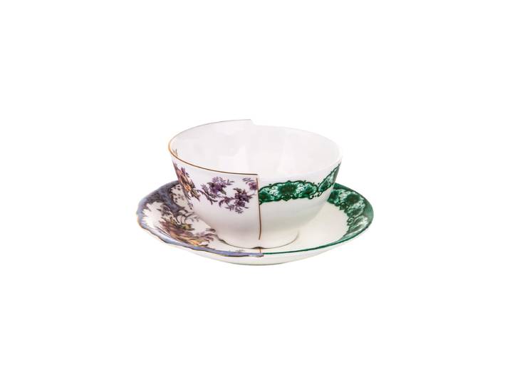 Design Tee- & Kaffee-Set „Hybrid Isidora“ aus Porzellan Multicolor Seletti