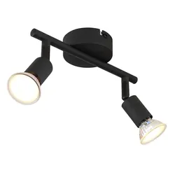 Deckenstrahler Spotlampe Deckenlampe verstellbar Wohnzimmerlampe schwarz L 22 cm