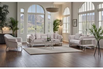 Furnia Moderna 3 Pieces Living Room Sets 1 Sofa 1 Loveseat 1 Chair