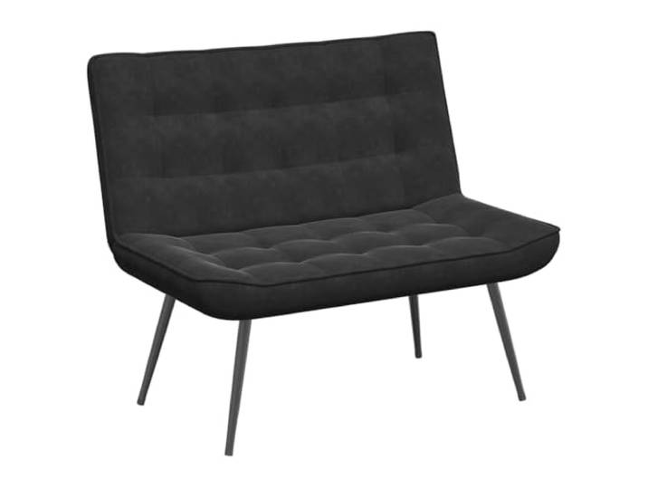 Makastle Sitzbank Schwarz 110x74x84 cm Samt