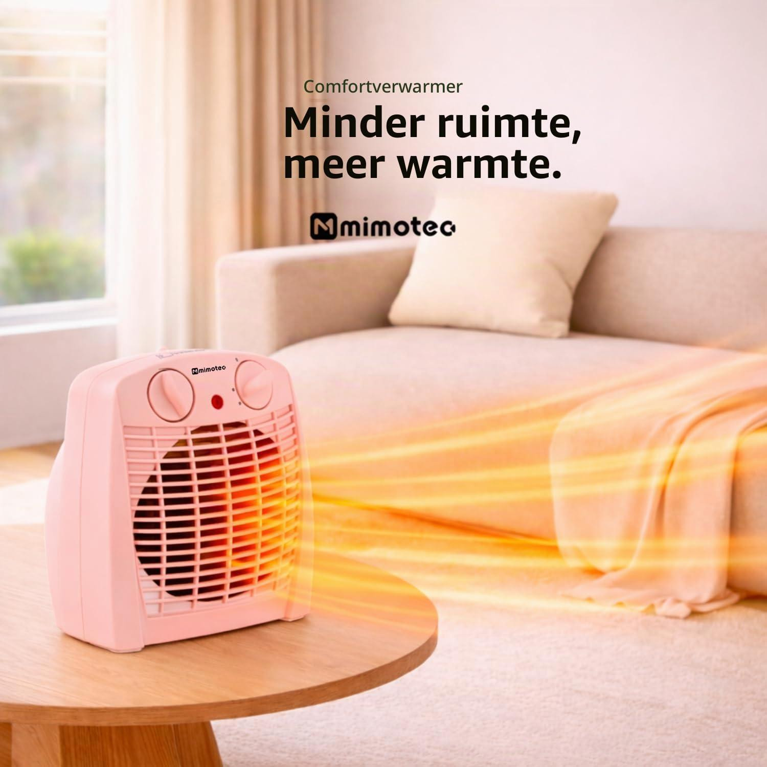 Selius Elektrische Vloerverwarming Draagbaar - 2000 W - 20 m² - Roze