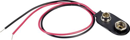 TRU COMPONENTS BS-ER-36-200 Batterieclip 1x 9V Block Druckknopfanschluss (L x B) 31mm x 14mm