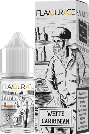 Flavourage White Caribbean Aroma Mini Shot 10ml Vaniglia Cioccolato Bianco Rum