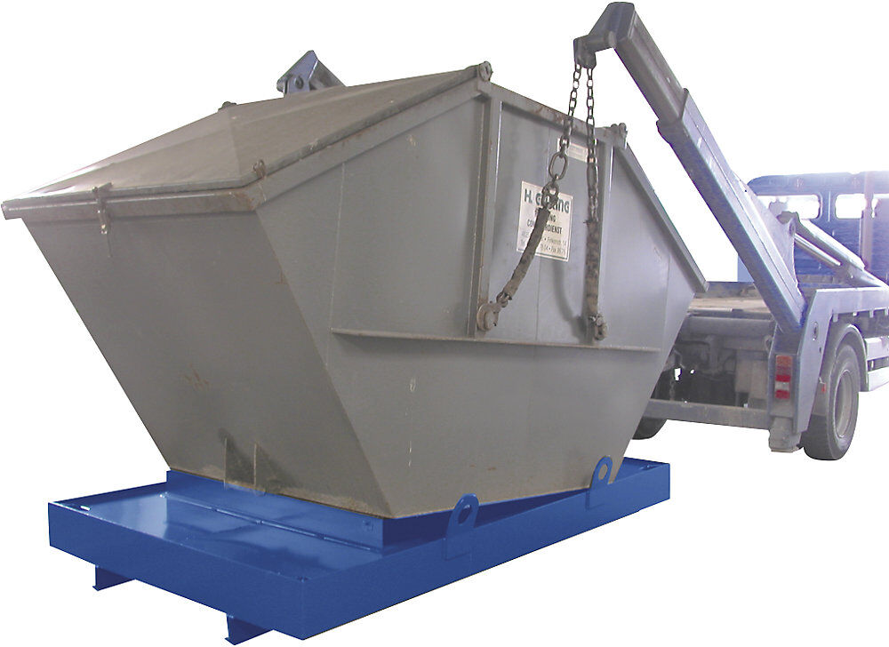 Auffangwanne für Absetzcontainer, für Absetzcontainer, Auffangvolumen 850 l, blau eurokraft pro