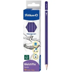 Pelikan 12x Bleistift 2B blau