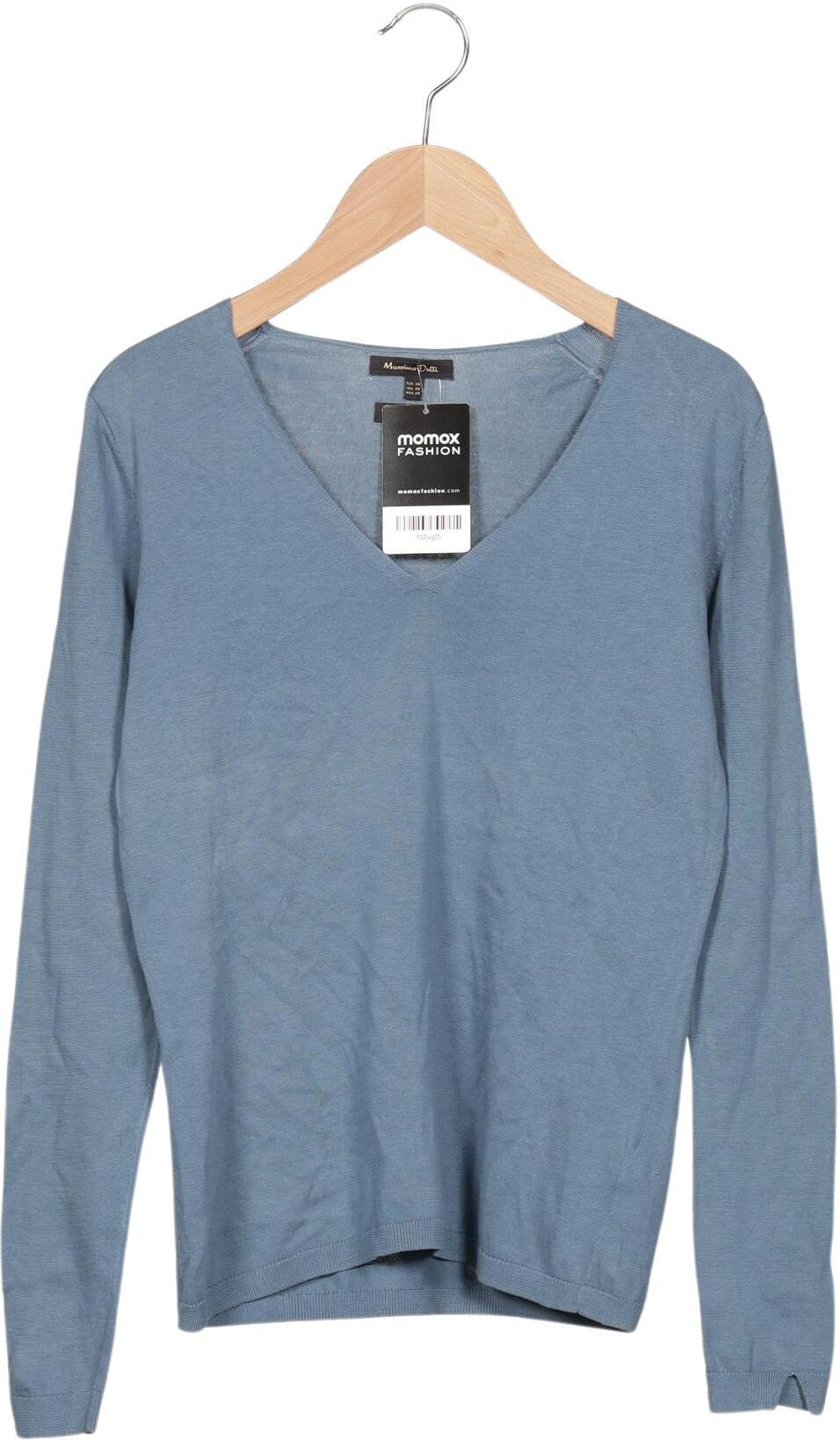 Massimo Dutti Damen Pullover, Hellblau, Gr. XS, Baumwolle - Second Hand