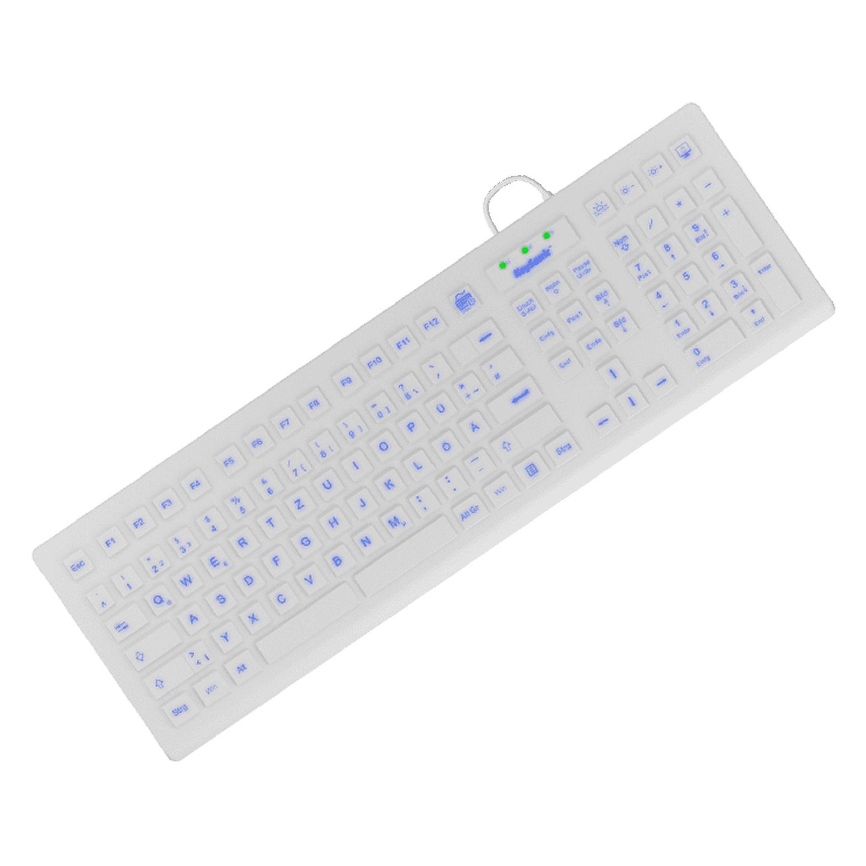 KeySonic Tastatur Full Size Hygiene Industrietastatur für Windows (DE, Kabelgebunden) (60798)