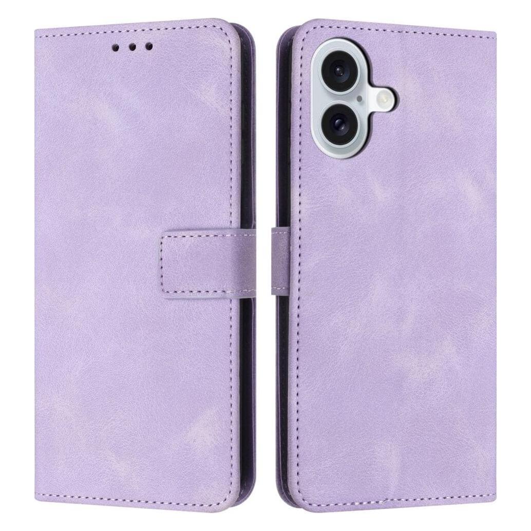 Cover-Discount iPhone 16 - Wildleder Look Etui im Vintage Design (Apple iPhone 16) (49189666)