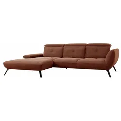 Ecksofa Seattle Cord Gold Kupfer